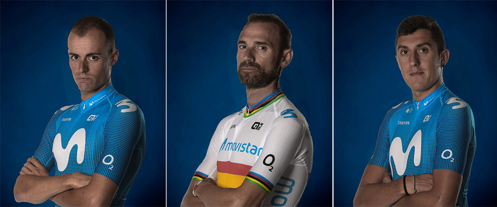 Enric Más, Alejandro Valverde y Marc Soler